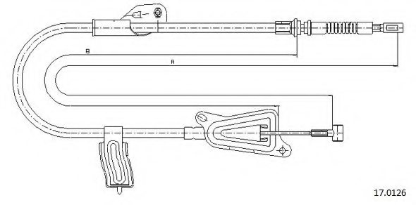 CABOR 17.0126 Cable, parking brake